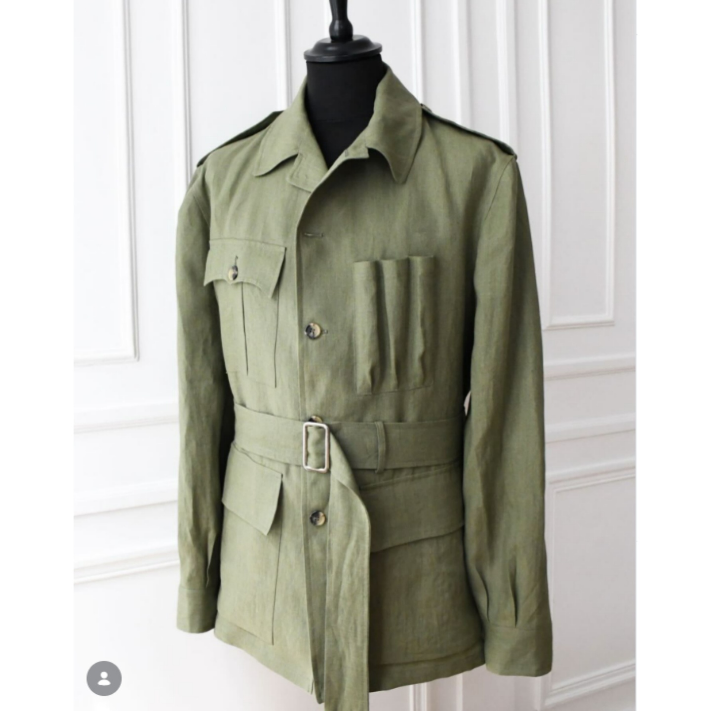 メンズリネンサファリジャケット ヴィンテージ ベルト付き マ - Safari Outdoor Hunting Jackets のレビューと価格