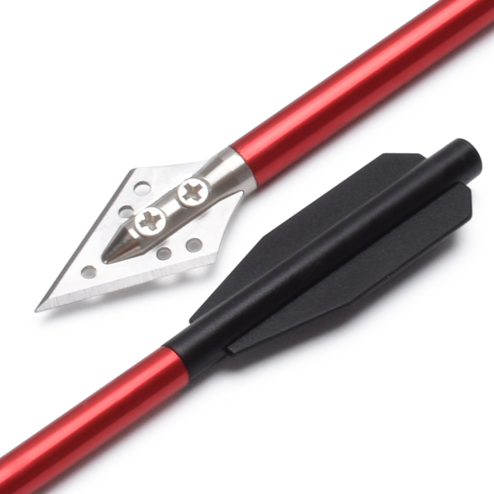 3 個アルミクロスボウボルト矢 6.5 インチ鋼ブロードヘッ - Crossbow Bolt Broadhead のレビューと価格
